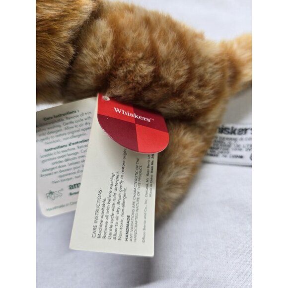Russ Berrie Whiskers Orange Cat Kitten Kitty  Stuffed Animal Plush Toy- With Tag - Picture 7 of 8